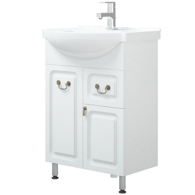 Тумба под раковину Corozo Элегия ретро 60 SD-00000010 Белая