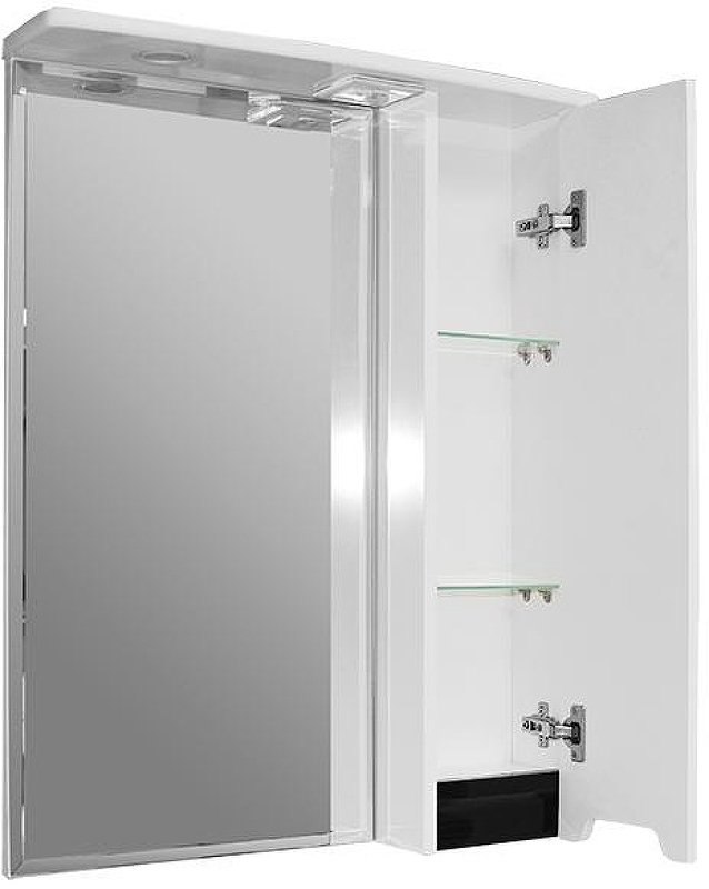 Зеркало со шкафом Mixline Прометей 65 R 524714 с подсветкой Белое, купить, цена, заказать, магазин, доставка, скидка, промокод, купить, цена, заказать, магазин, доставка, скидка, промокод