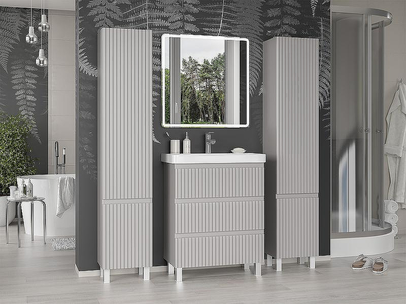 Шкаф пенал Brevita Victory 35 L VIC-05035-500L Серый шелк, купить, цена, заказать, магазин, доставка, скидка, промокод, купить, цена, заказать, магазин, доставка, скидка, промокод