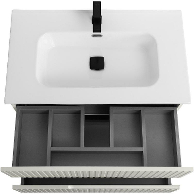 Тумба под раковину Cezares Duet-N 80 DUET-N-800-2C-SO-AS-P подвесная Альпака брашированная