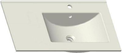 Тумба с раковиной SanVit Мэри-4 90 R kmery904 в цвете Ral подвесная Черный глянец