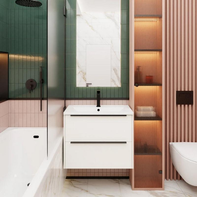 Тумба под раковину La Fenice Tesoro 100 FNC-01-TES-PB-100-2 подвесная Белая матовая, купить, цена, заказать, магазин, доставка, скидка, промокод, купить, цена, заказать, магазин, доставка, скидка, промокод