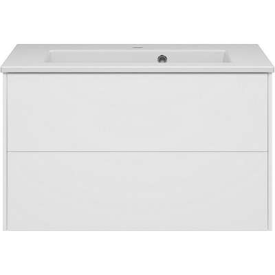 Тумба с раковиной Brevita Toy 80 УТ000025661 подвесная Белая глянцевая