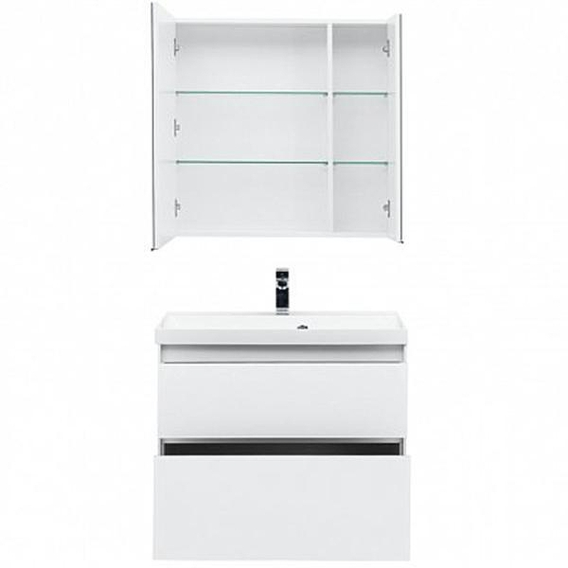 Тумба под раковину Aquanet Гласс 80 238361 подвесной Белая, купить, цена, заказать, магазин, доставка, скидка, промокод, купить, цена, заказать, магазин, доставка, скидка, промокод