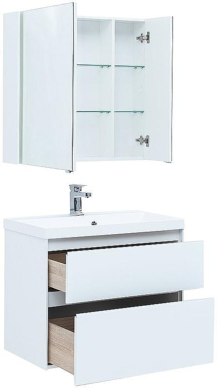 Тумба под раковину Aquanet Гласс 80 238361 подвесной Белая, купить, цена, заказать, магазин, доставка, скидка, промокод, купить, цена, заказать, магазин, доставка, скидка, промокод