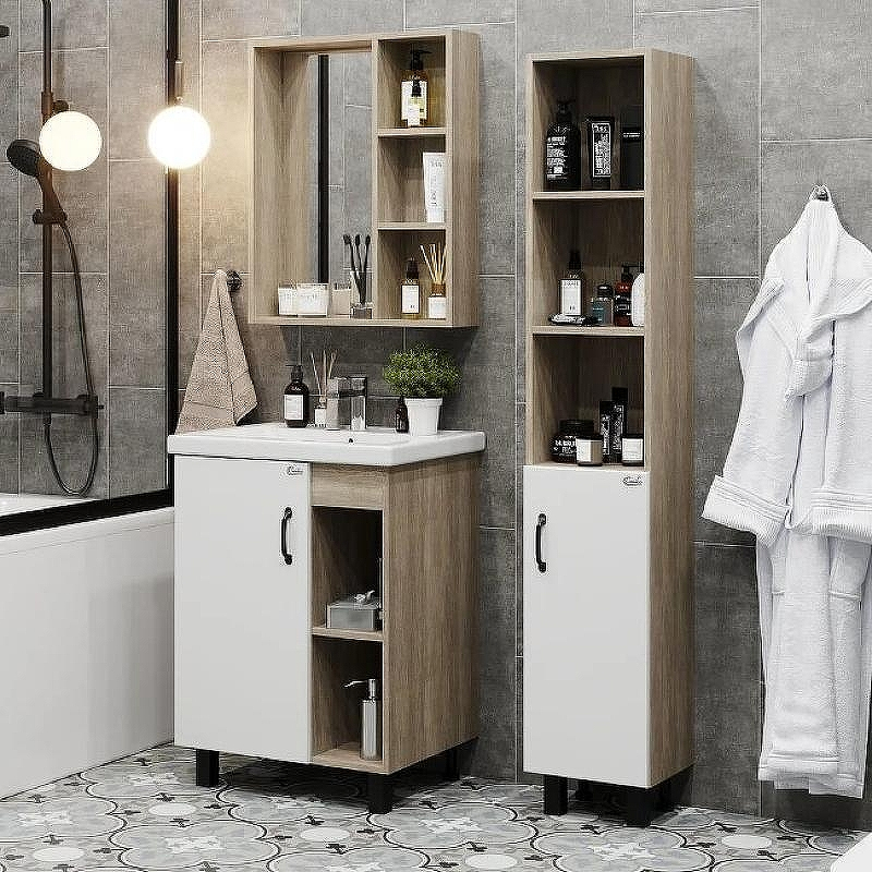 Шкаф пенал Onika Тимбер 30.01 403066 Белый матовый Дуб сонома, купить, цена, заказать, магазин, доставка, скидка, промокод, купить, цена, заказать, магазин, доставка, скидка, промокод