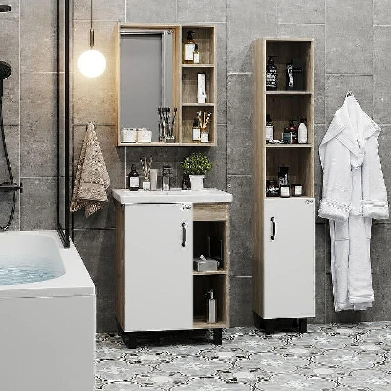 Шкаф пенал Onika Тимбер 30.01 403066 Белый матовый Дуб сонома, купить, цена, заказать, магазин, доставка, скидка, промокод, купить, цена, заказать, магазин, доставка, скидка, промокод