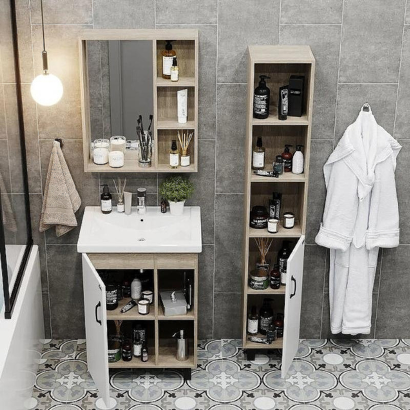 Шкаф пенал Onika Тимбер 30.01 403066 Белый матовый Дуб сонома, купить, цена, заказать, магазин, доставка, скидка, промокод, купить, цена, заказать, магазин, доставка, скидка, промокод