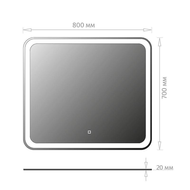 Зеркало Onika Магна 80 208096 с подсветкой с сенсорным выключателем и диммером, купить, цена, заказать, магазин, доставка, скидка, промокод, купить, цена, заказать, магазин, доставка, скидка, промокод
