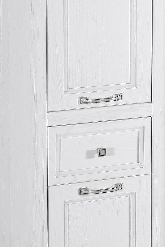 Шкаф пенал ASB-Woodline Гранда 40 11488 Белый с патиной Серебро, купить, цена, заказать, магазин, доставка, скидка, промокод, купить, цена, заказать, магазин, доставка, скидка, промокод