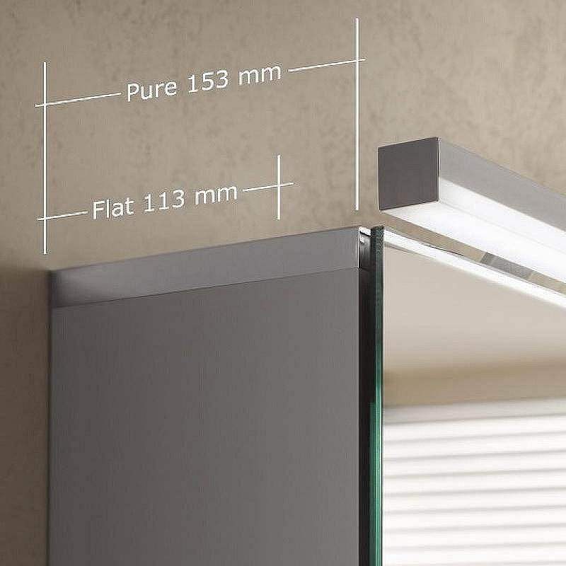 Зеркальный шкаф Emco Pure 60 9797 050 81 с подсветкой Серебро, купить, цена, заказать, магазин, доставка, скидка, промокод, купить, цена, заказать, магазин, доставка, скидка, промокод