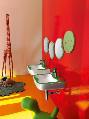 Декоративный элемент для зеркала Laufen Florakids 4.6161.1.003.472.1 Зеленый