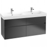 Тумба под раковину Villeroy&Boch Collaro 125 C013L0PD подвесная Black Matt Lacquer, купить, цена, заказать, магазин, доставка, скидка, промокод, купить, цена, заказать, магазин, доставка, скидка, промокод