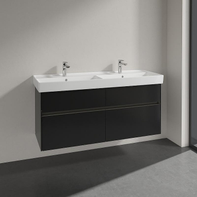 Тумба под раковину Villeroy&amp;Boch Collaro 125 C013L0PD подвесная Black Matt Lacquer