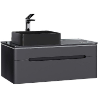 Тумба под раковину Jorno Shine 100 Shi.01.100-M/P/A подвесная Антрацит, купить, цена, заказать, магазин, доставка, скидка, промокод, купить, цена, заказать, магазин, доставка, скидка, промокод