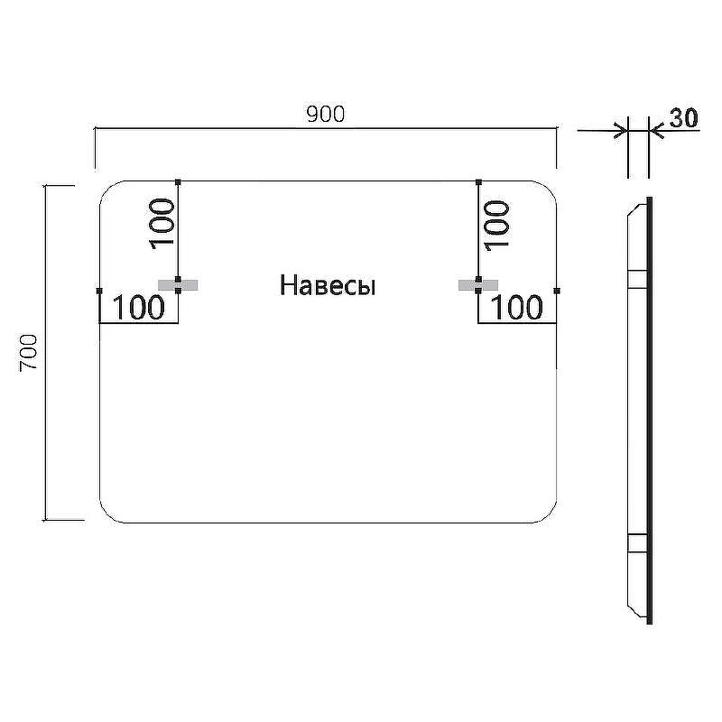 Зеркало Vincea 90 VLM-3VC900 с подсветкой c сенсорным выключателем и диммером, купить, цена, заказать, магазин, доставка, скидка, промокод, купить, цена, заказать, магазин, доставка, скидка, промокод