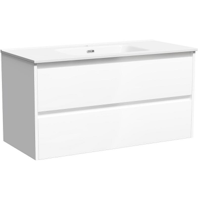 Тумба под раковину Sancos Libra 100 LB100W подвесная Белый глянец