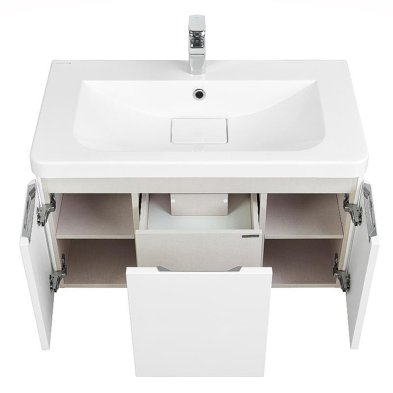 Тумба под раковину Aquaton Шерилл 85 1A208801SH010 подвесная Белая, купить, цена, заказать, магазин, доставка, скидка, промокод, купить, цена, заказать, магазин, доставка, скидка, промокод