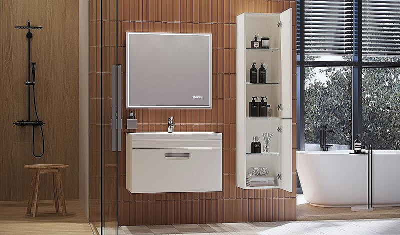 Тумба под раковину Velvex Estea 80 tp.EST.MOD.80.1Y подвесная Белая матовая, купить, цена, заказать, магазин, доставка, скидка, промокод, купить, цена, заказать, магазин, доставка, скидка, промокод