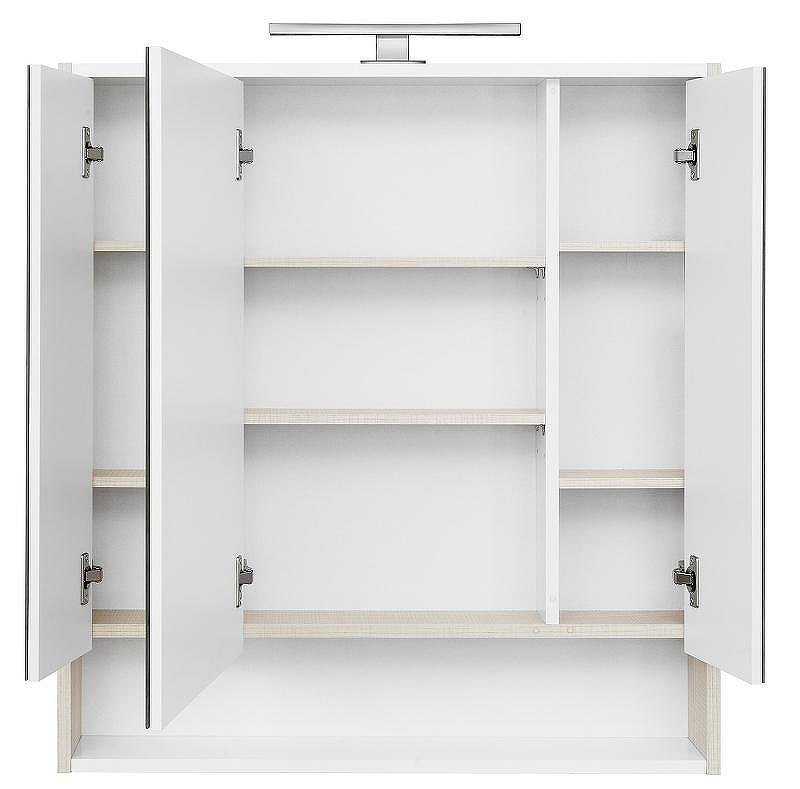 Зеркальный шкаф Aquaton Рико 80 1A215302RIB90 Белый Ясень фабрик, купить, цена, заказать, магазин, доставка, скидка, промокод, купить, цена, заказать, магазин, доставка, скидка, промокод