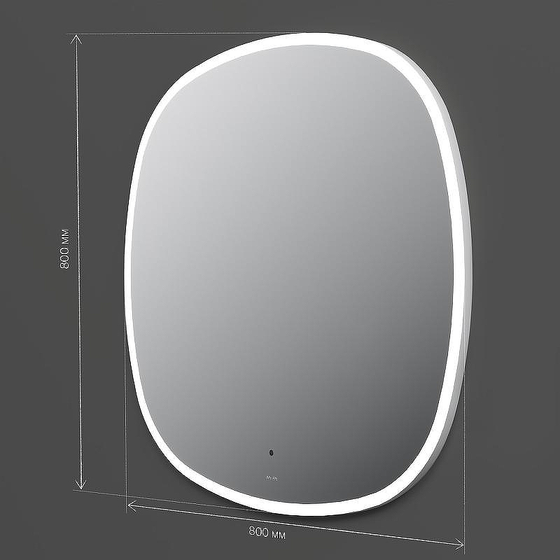 Зеркало AM.PM Func 80 M8FMOX0801WGS с подсветкой с ИК-сенсорным выключателем, купить, цена, заказать, магазин, доставка, скидка, промокод, купить, цена, заказать, магазин, доставка, скидка, промокод