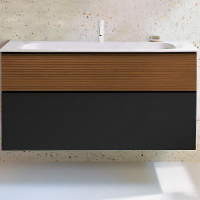 Тумба с раковиной Burgbad Fiumo 120 SFXN122F3958FOT52G0200C0001*1 подвесная Tectona Dekor Zimt Graphit Softmatt, купить, цена, заказать, магазин, доставка, скидка, промокод, купить, цена, заказать, магазин, доставка, скидка, промокод