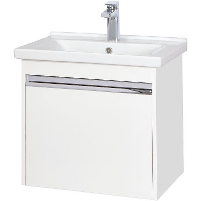 Тумба под раковину Aquaton Капри 60 1A230101KP010 подвесная Белая глянцевая