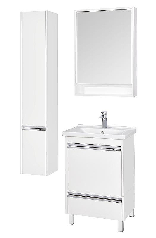 Тумба под раковину Aquaton Капри 60 1A230101KP010 подвесная Белая глянцевая, купить, цена, заказать, магазин, доставка, скидка, промокод, купить, цена, заказать, магазин, доставка, скидка, промокод