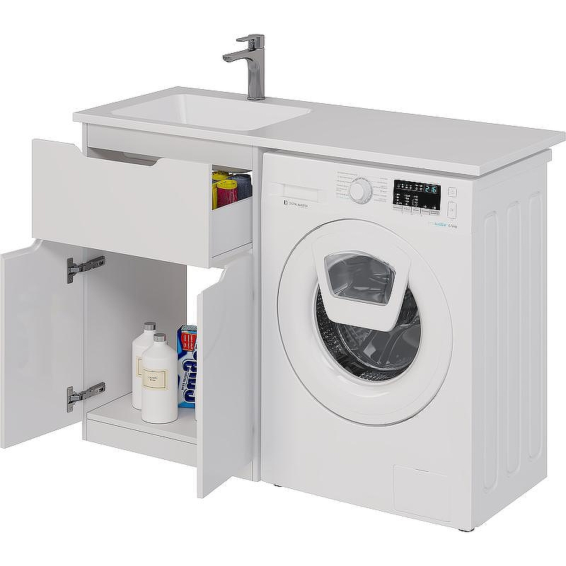 Тумба под раковину Dreja Vega 120 99.0450 Белая, купить, цена, заказать, магазин, доставка, скидка, промокод, купить, цена, заказать, магазин, доставка, скидка, промокод