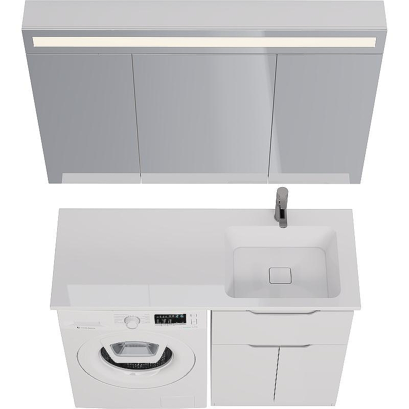 Тумба под раковину Dreja Vega 120 99.0450 Белая, купить, цена, заказать, магазин, доставка, скидка, промокод, купить, цена, заказать, магазин, доставка, скидка, промокод