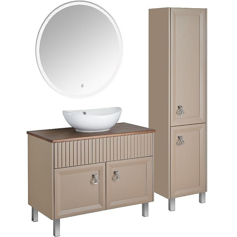 Шкаф пенал ASB-Woodline Риола 40 12420 Капучино, купить, цена, заказать, магазин, доставка, скидка, промокод, купить, цена, заказать, магазин, доставка, скидка, промокод