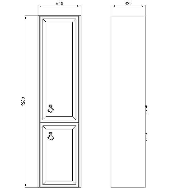 Шкаф пенал ASB-Woodline Риола 40 12420 Капучино, купить, цена, заказать, магазин, доставка, скидка, промокод, купить, цена, заказать, магазин, доставка, скидка, промокод
