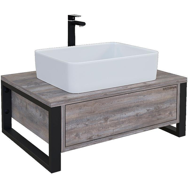 Тумба под раковину Grossman Фарго 70 106013 подвесная Бетон пайн, купить, цена, заказать, магазин, доставка, скидка, промокод, купить, цена, заказать, магазин, доставка, скидка, промокод