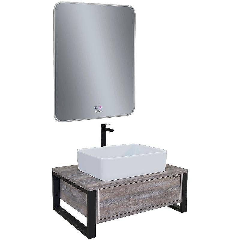 Тумба под раковину Grossman Фарго 70 106013 подвесная Бетон пайн, купить, цена, заказать, магазин, доставка, скидка, промокод, купить, цена, заказать, магазин, доставка, скидка, промокод