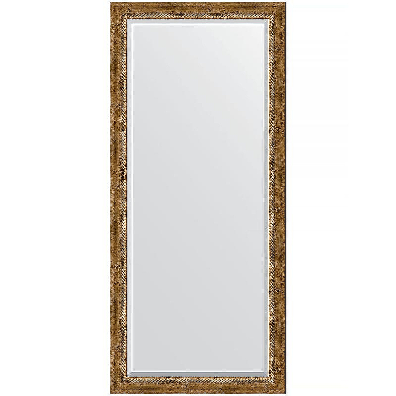 Зеркало Evoform Exclusive 163х73 BY 3588 с фацетом в багетной раме - Состаренная бронза с плетением 70, купить, цена, заказать, магазин, доставка, скидка, промокод, купить, цена, заказать, магазин, доставка, скидка, промокод