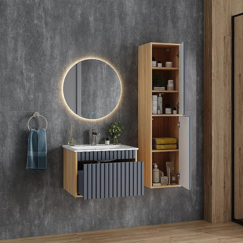 Шкаф пенал Onika Дайлер 35 403569 подвесной Графит Дуб сонома, купить, цена, заказать, магазин, доставка, скидка, промокод, купить, цена, заказать, магазин, доставка, скидка, промокод