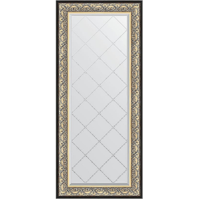 Зеркало Evoform Exclusive-G 160х70 BY 4165 с гравировкой в багетной раме - Барокко золото 106