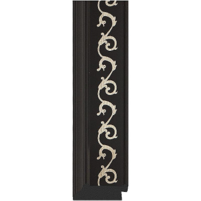 Зеркало Evoform Exclusive-G 105х105 BY 4440 с гравировкой в багетной раме - Черный ардеко 81