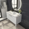 Тумба с раковиной SanVit Эмми 100 kemmy1003d Белая матовая, купить, цена, заказать, магазин, доставка, скидка, промокод, купить, цена, заказать, магазин, доставка, скидка, промокод