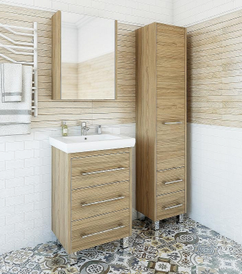 Зеркальный шкаф Sanflor Ларго 70 R Н0000000020 Швейцарский вяз