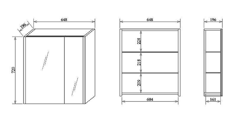 Зеркальный шкаф Sanflor Ларго 70 R Н0000000020 Швейцарский вяз, купить, цена, заказать, магазин, доставка, скидка, промокод, купить, цена, заказать, магазин, доставка, скидка, промокод