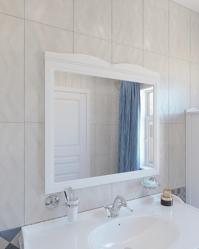 Зеркало Caprigo Borgo 100 33432-B231 Белое матовое, купить, цена, заказать, магазин, доставка, скидка, промокод, купить, цена, заказать, магазин, доставка, скидка, промокод