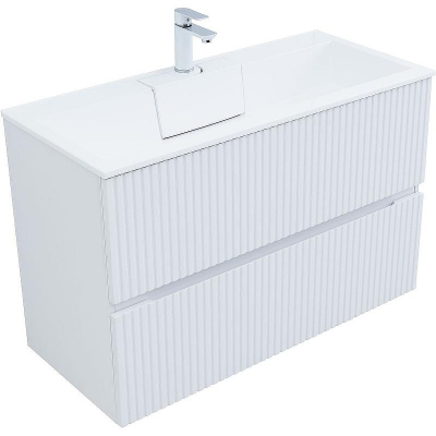 Тумба под раковину Aquanet Джейн 100 313288 подвесная Белая матовая