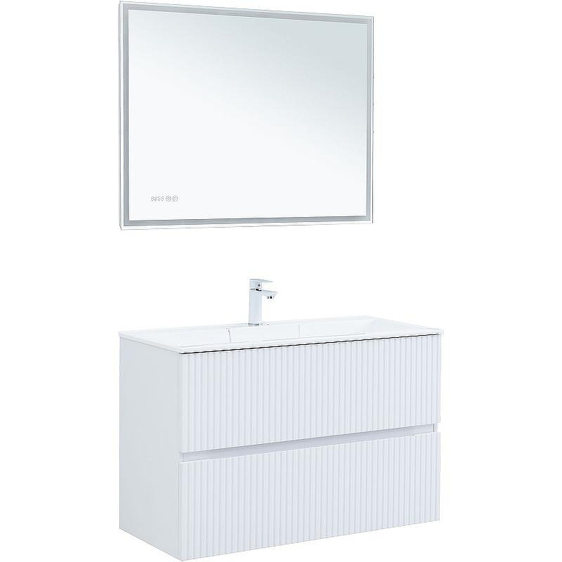 Тумба под раковину Aquanet Джейн 100 313288 подвесная Белая матовая, купить, цена, заказать, магазин, доставка, скидка, промокод, купить, цена, заказать, магазин, доставка, скидка, промокод