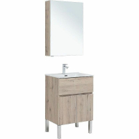 Комплект мебели для ванной Aquanet Алвита New 60 274527 Дуб веллингтон белый, купить, цена, заказать, магазин, доставка, скидка, промокод, купить, цена, заказать, магазин, доставка, скидка, промокод