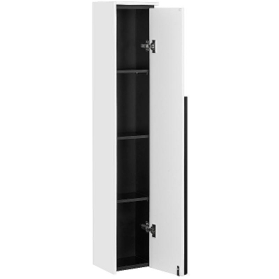 Шкаф пенал Roca Aneto 23 R 857467806 подвесной Белый глянец Черный матовый