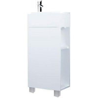 Тумба с раковиной 1MarKa Laura 40Н L У85929 Белая глянцевая, купить, цена, заказать, магазин, доставка, скидка, промокод, купить, цена, заказать, магазин, доставка, скидка, промокод