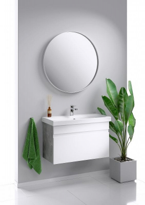 Тумба под раковину Aqwella Smart 80 SRT0108BS подвесная Бетон светлый