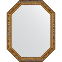 Зеркало Evoform Octagon 55x70 BY 7022 в багетной раме - Виньетка состаренное золото 56, купить, цена, заказать, магазин, доставка, скидка, промокод, купить, цена, заказать, магазин, доставка, скидка, промокод