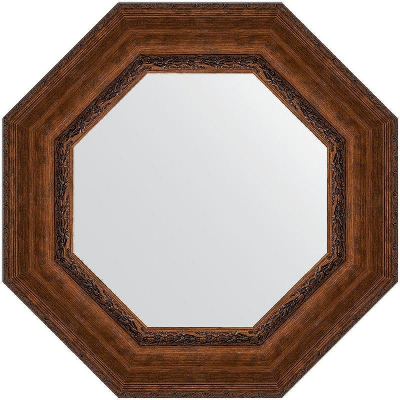 Зеркало Evoform Octagon 67x67 BY 7392 в багетной раме - Состаренная бронза с орнаментом 120